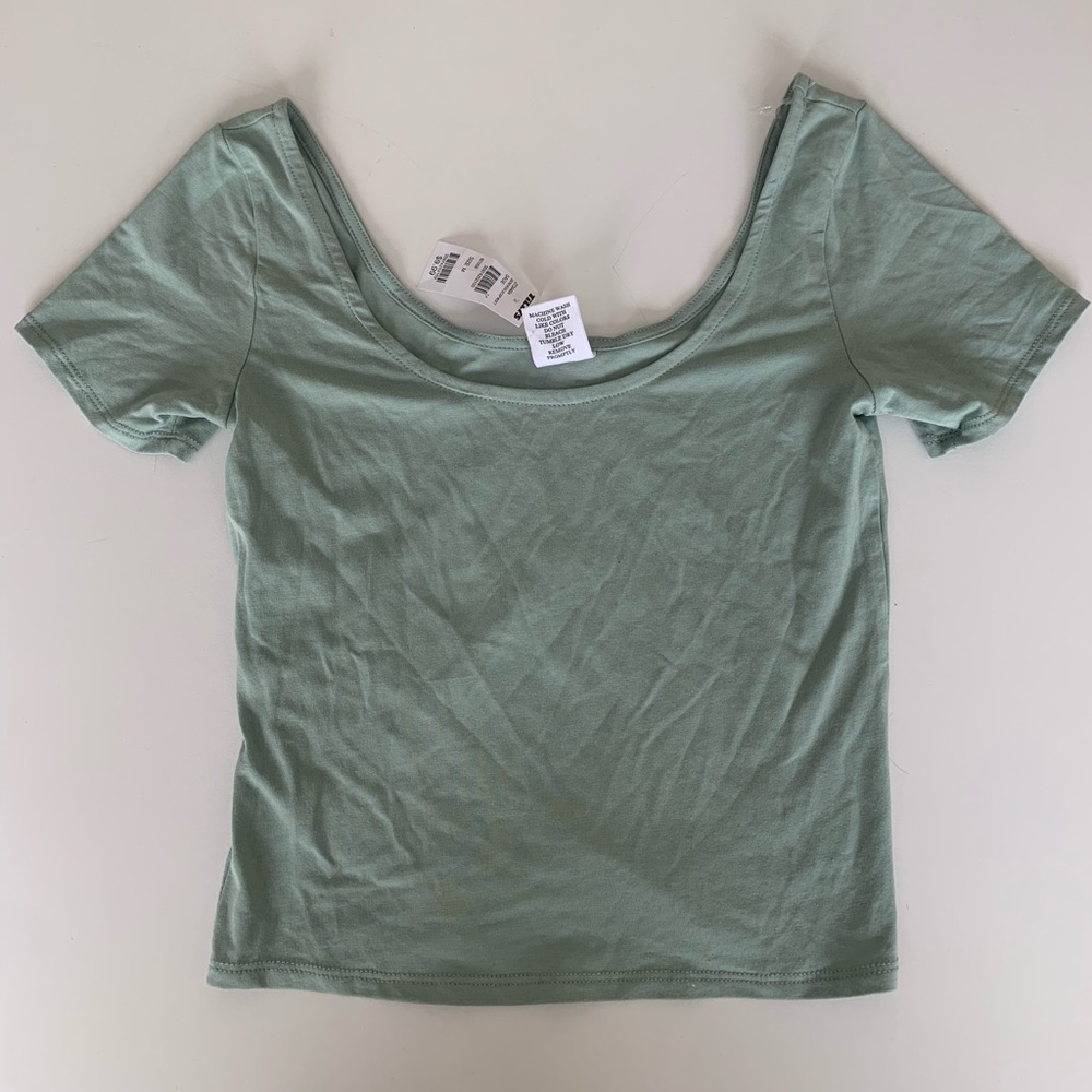 Wide neck top